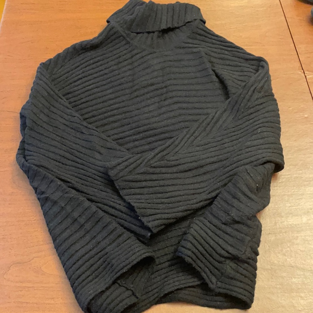 Black turtleneck sweater